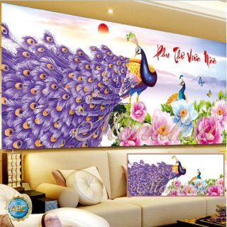 Tranh đính đá công 120x60cm