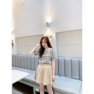 áo thô kẻ cúc gỗ