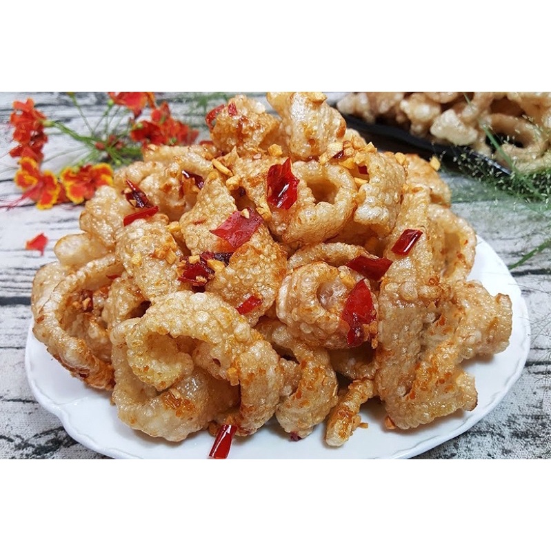 Da heo tỏi ớt sa tế chiên giòn siêu ngon (đóng hũ 150g)