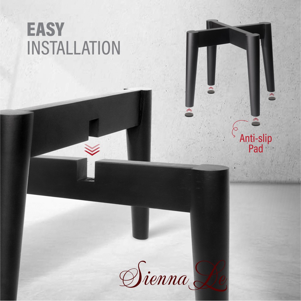 Sienna Le  Giá Đỡ Chậu Cây, Đôn Gỗ Để Chậu Hoa Để Bàn - Cao 19 cm x Rộng 24 cm