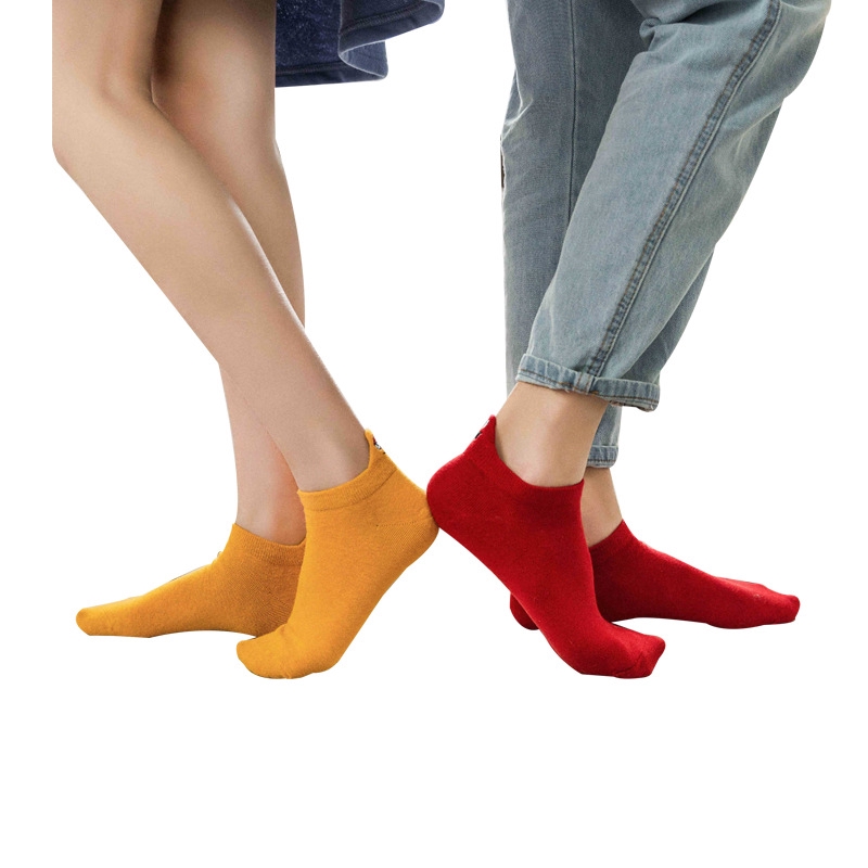 Vớ cotton trang trí họa tiết biểu tượng cảm xúc đáng yêu