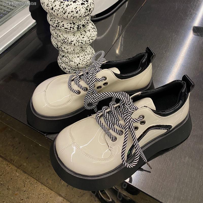 Giày da đế dày phong cách Nhật Bản thời trang mùa xuân dành cho nữ 2022