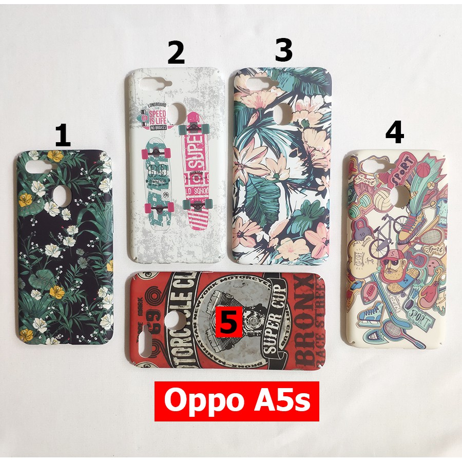 Ốp lưng cứng in hình phát sáng trong đêm Oppo A5s