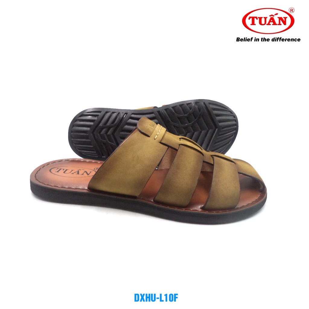 Dép da nam quai rọ thương hiệu Tuấn DXHU-10F