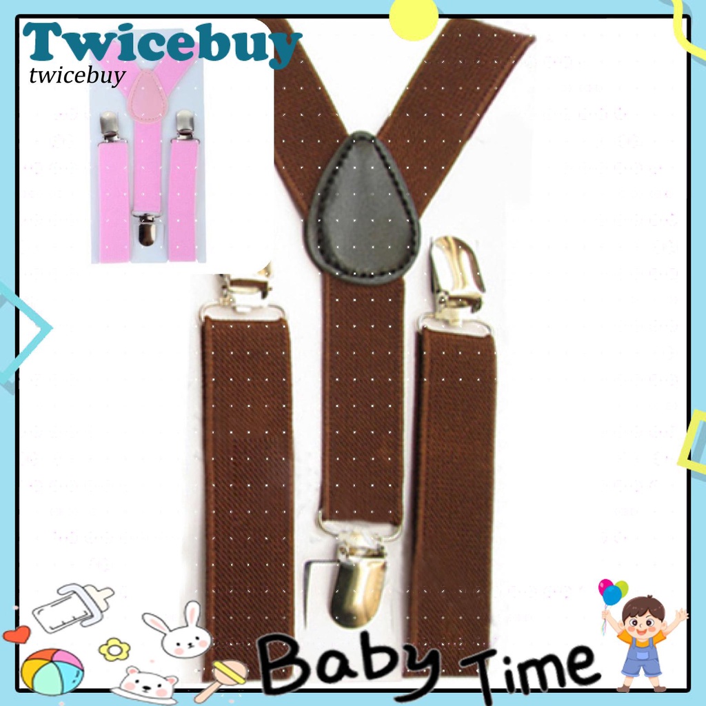 < Twicebuy > Dây Đai Quần Chữ Y Đàn Hồi Có Kẹp Có Thể Điều Chỉnh Được Cho Trẻ Em Trai Bé Gái
