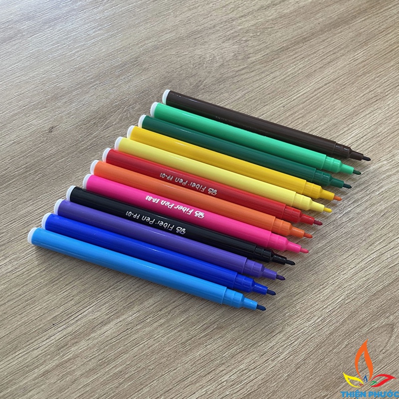 Bút lông màu nước Thiên Long fiber pen colorkit FP-01 SUKADO