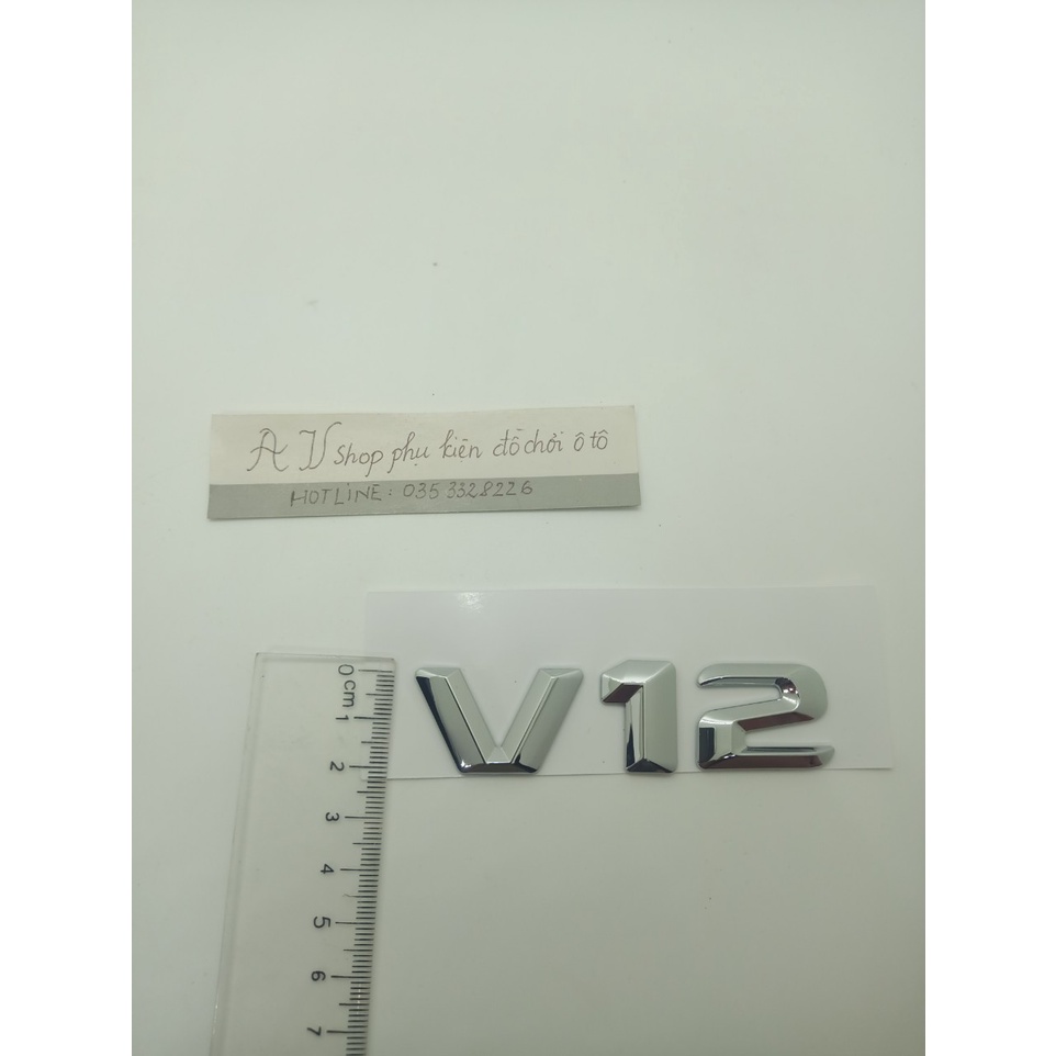 Miếng Dán Trang Trí Xe Hơi V12 độ mercedes
