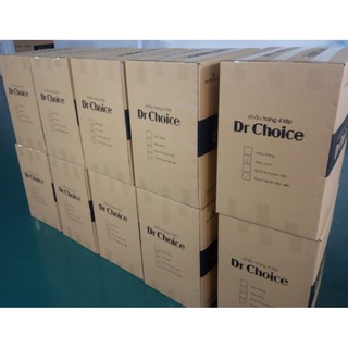 Thùng khẩu trang 4 lớp Dr Choice (50 hộp tổng 2500 chiếc Xanh, Trắng)