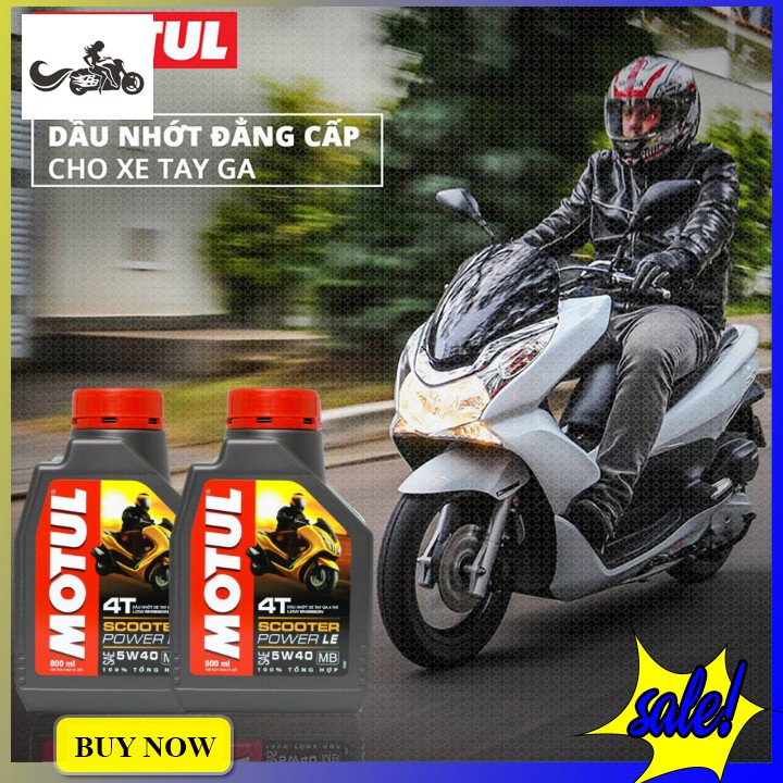 NHỚT MOTUL SCOOTER POWER LE 5W-40 0,8L