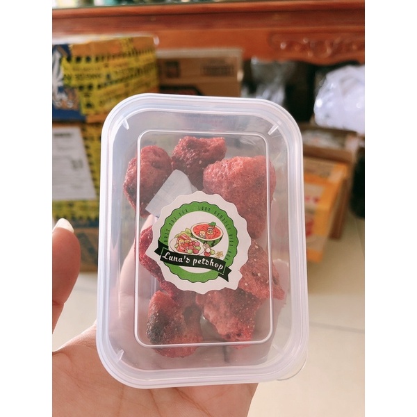 Dâu sấy cho hamster. Thức ăn bổ sung cho hamster/sóc/thỏ/chinchilas, dâu sấy jonsanty