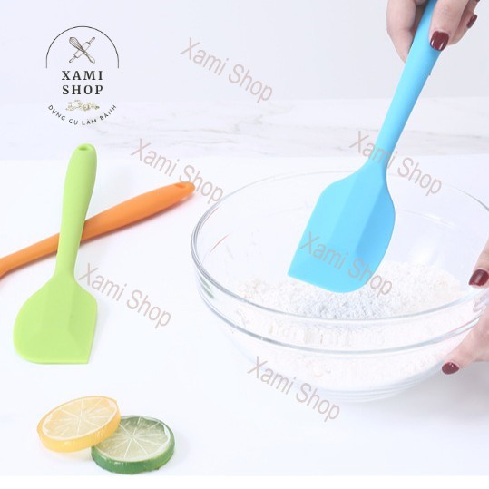 Đồ Làm Bánh Phới Silicon 28cm Spatula Phới Dẹt Phới Trộn Bột Làm Bánh Xamishop