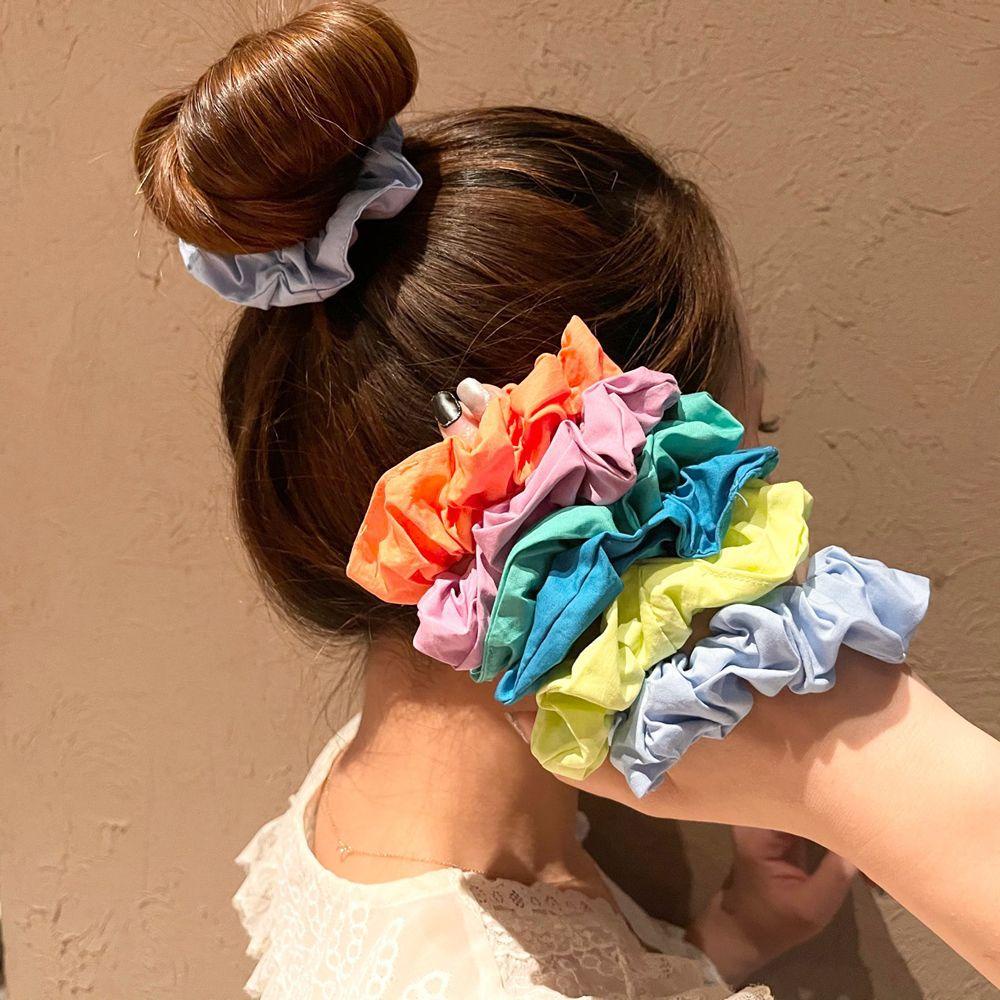 Dây Buộc Tóc Màu Kẹo Ngọt Phong Cách Hàn Quốc Thanh Lịch Cho Nữ Giá Đỡ