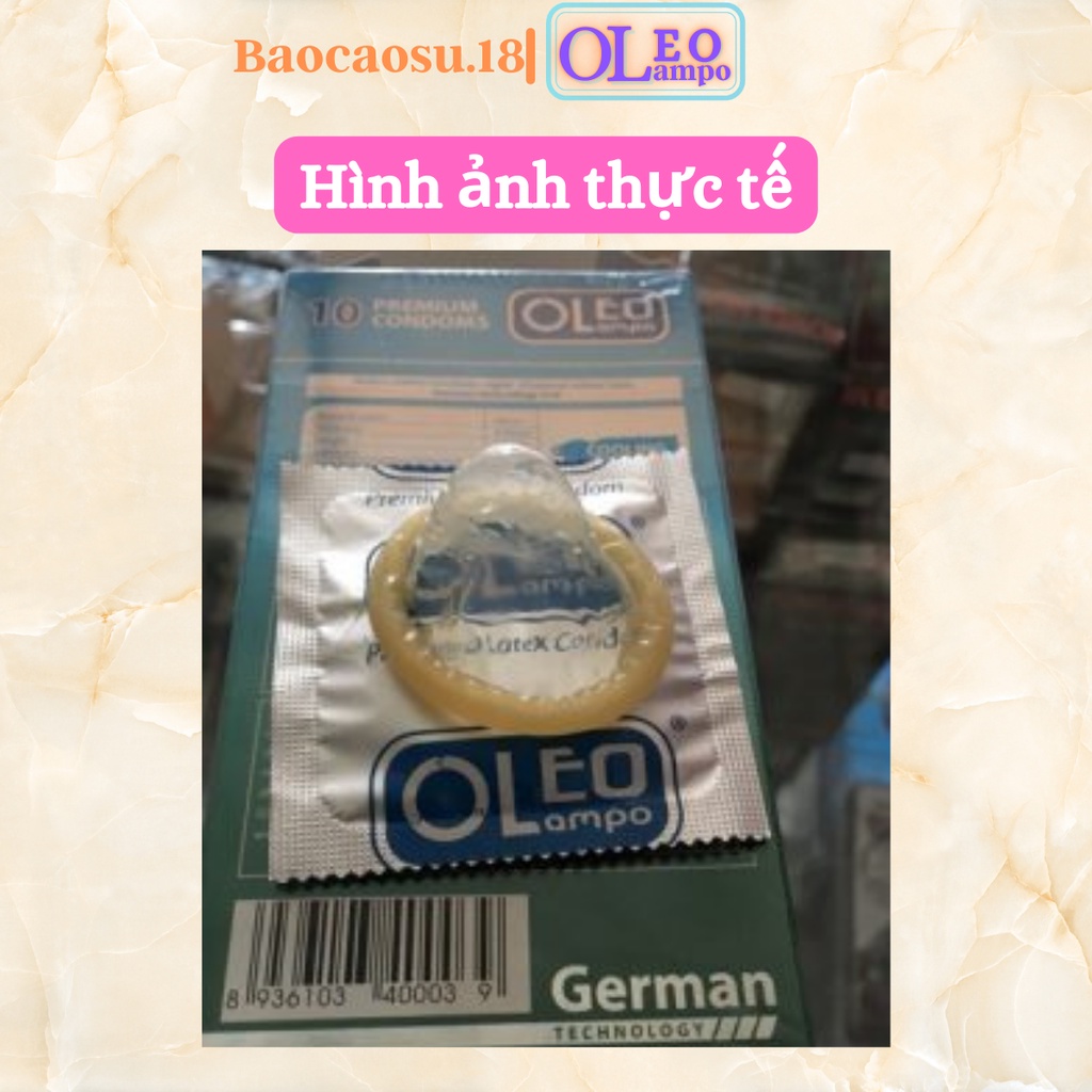 Bao cao su siêu mỏng, gân gai OLEO LAMPO COOLING GERMAN 0.05mm 10s . Bao cao su siêu mỏng, gân gai, kéo dài thời gian.