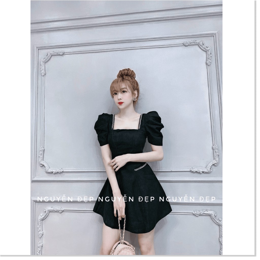 Đầm trượt phối viền xích siêu xinh đẹp cho chị em KHÁNH AN STORE
