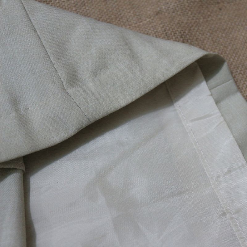 Váy công sở Linen Ossion dáng suôn màu xanh bơ | BigBuy360 - bigbuy360.vn