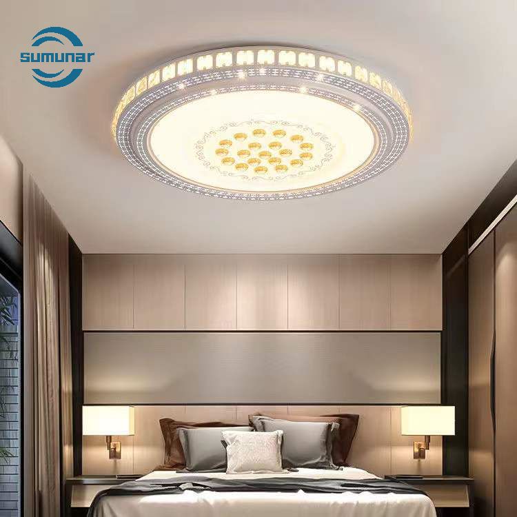 Đèn trần, Acrylic pha lê hai lớp 72W Ba chế độ chiếu sáng có điều khiển từ xa Bảo hành 12 tháng