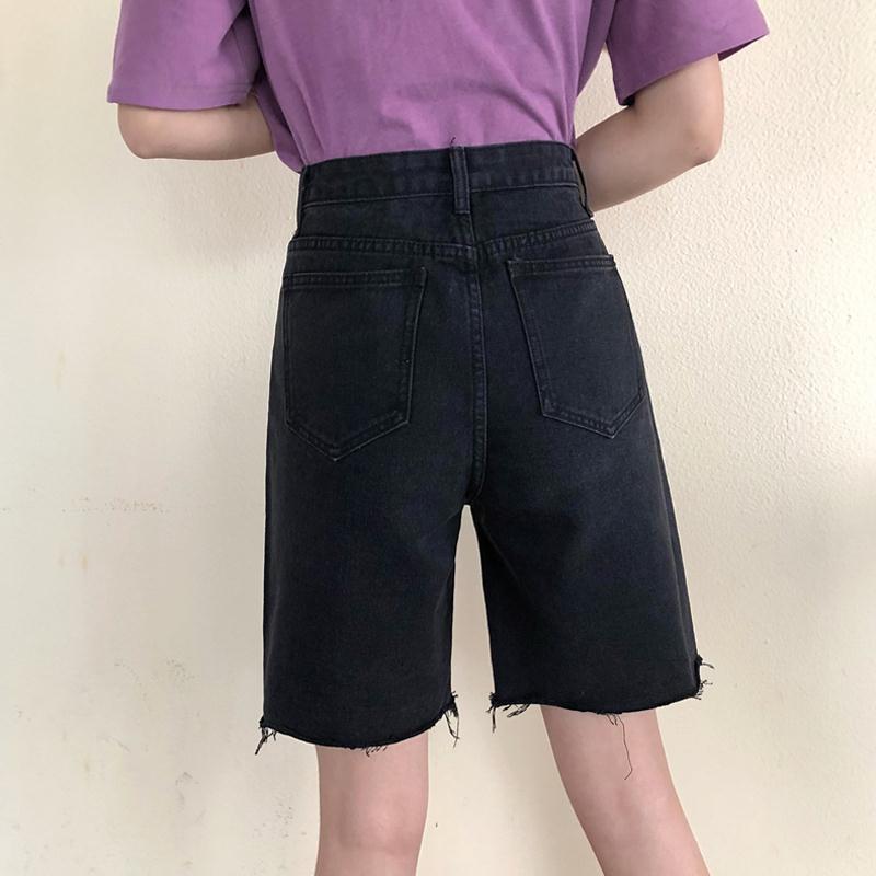 Fashion Summer 2020 Wide-Waist Denim Shorts For Women