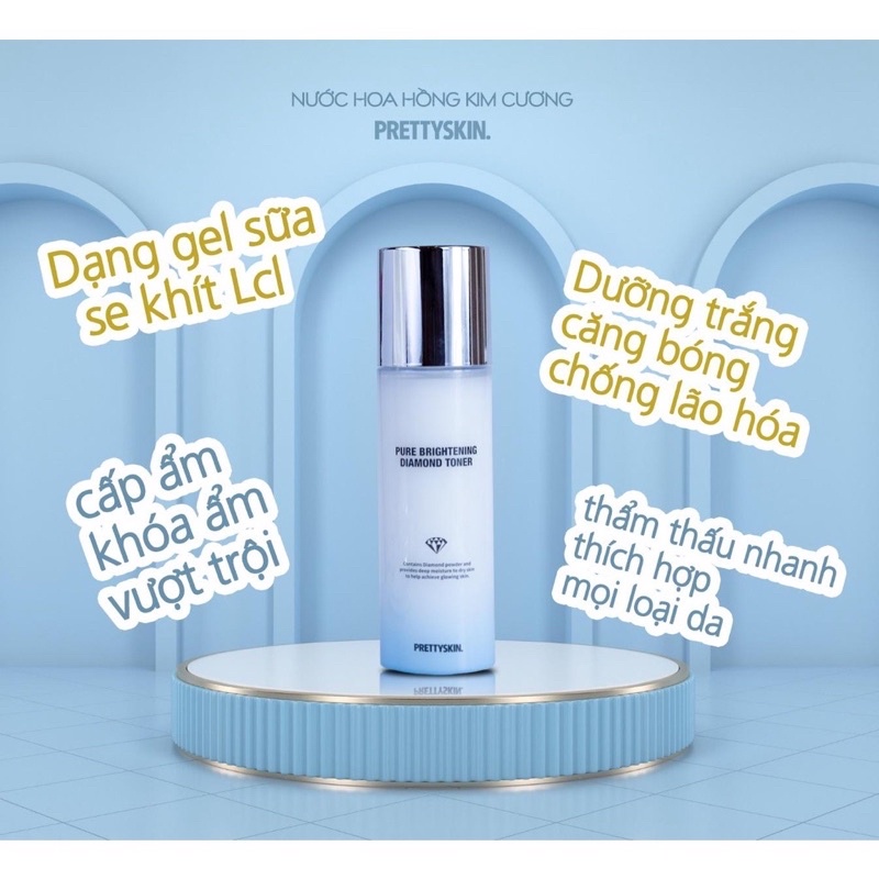 Nước Hoa Hồng Prettyskin Pure Brightening Diamond Toner