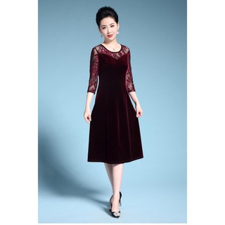 Đầm trung niên cao cấp ( chat nhung)