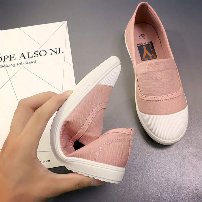 Giày vải slip on phối màu loại đẹp