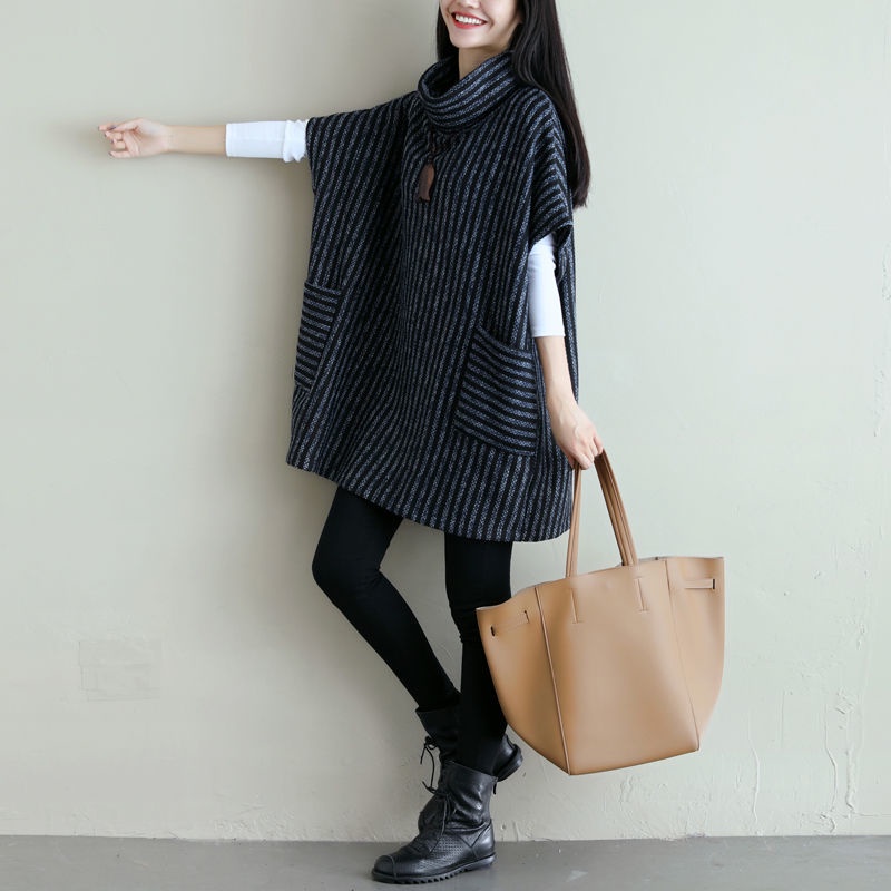 MỚI Áo sweater dệt kim cổ cao size lớn MM200
 | BigBuy360 - bigbuy360.vn