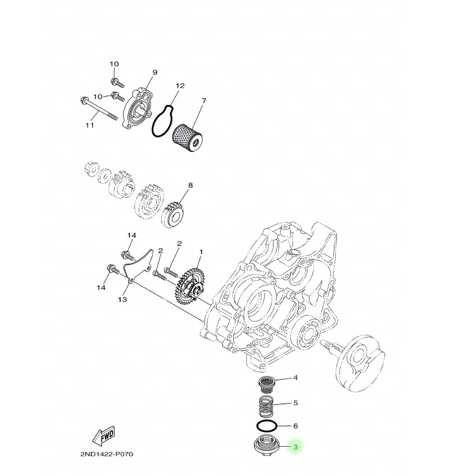 1S9-E5351-00 | Nắp xả dầu, nhớt Exciter