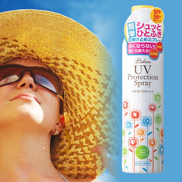 Xịt chống nắng Lishan UV Protection Spray SPF50+PA++++ hương xà bông 230g Nhật Bản