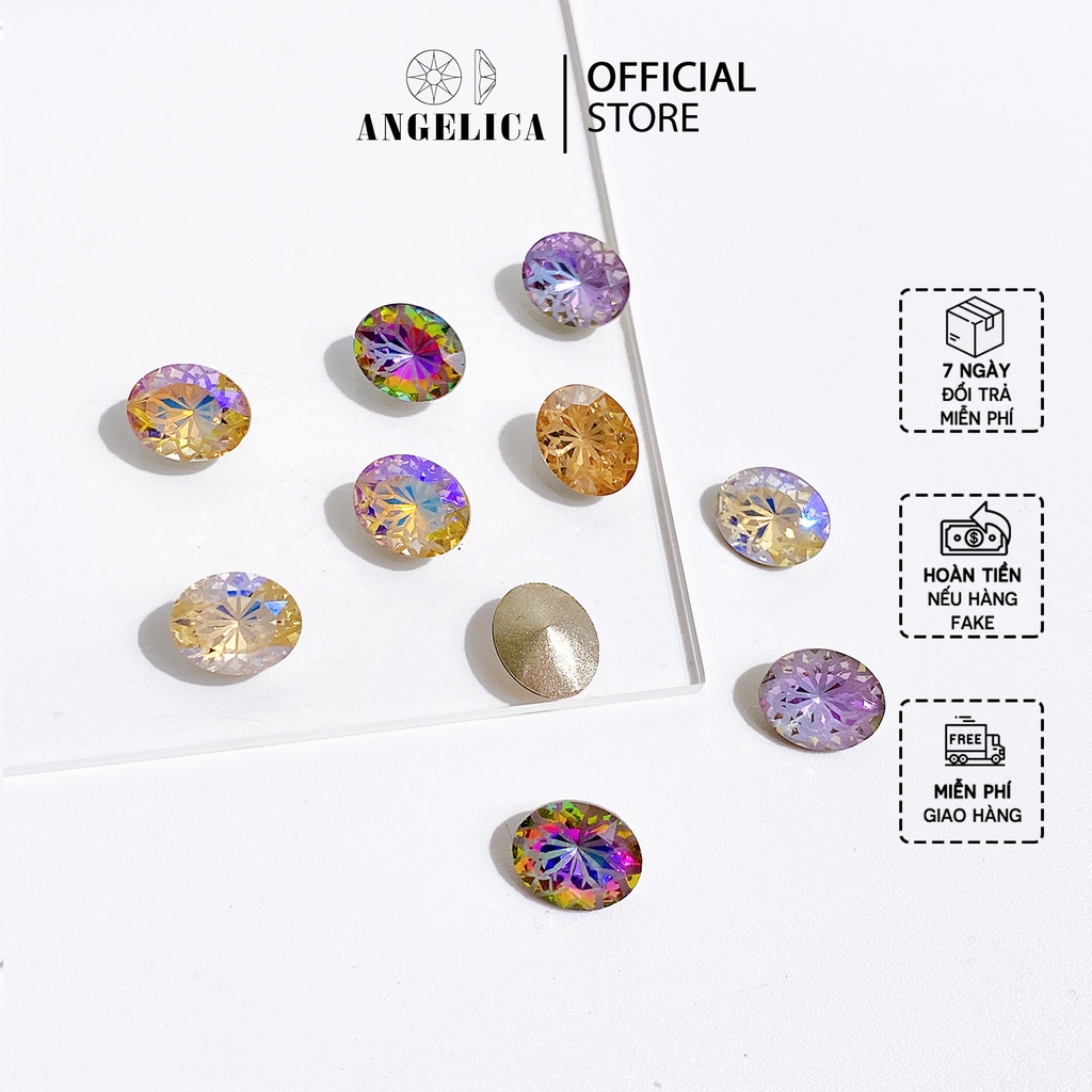 Đá Khối Nail Oval Hình Bầu Dục Trang Trí Móng  ANGELICA X.OVH