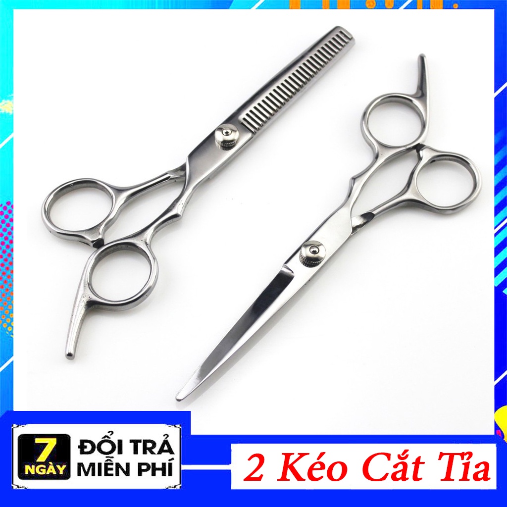 Kéo cắt và tỉa tóc 6inch Cao cấp (Trắng)