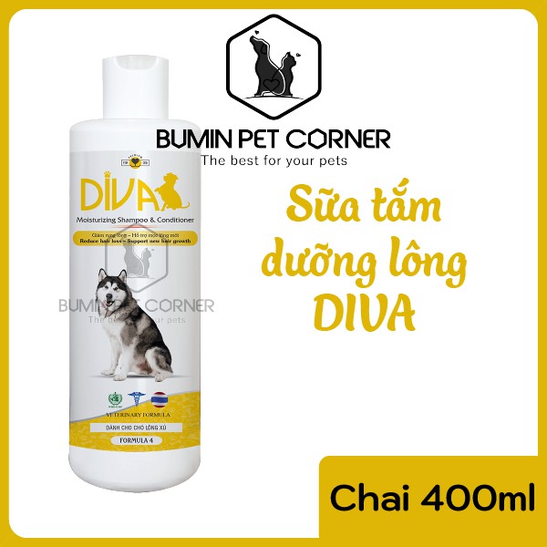 [Mã PET50K giảm Giảm 10% - Tối đa 50K đơn từ 250K] Sữa tắm dưỡng lông cho chó Diva Vàng