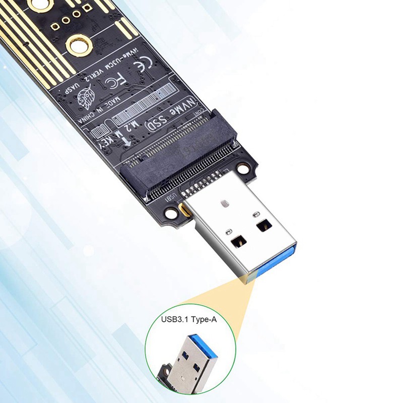 Đầu Đọc Thẻ Nhớ M.2 Nvme Usb 3.1 Type-A M2 Sang Usb 3.1