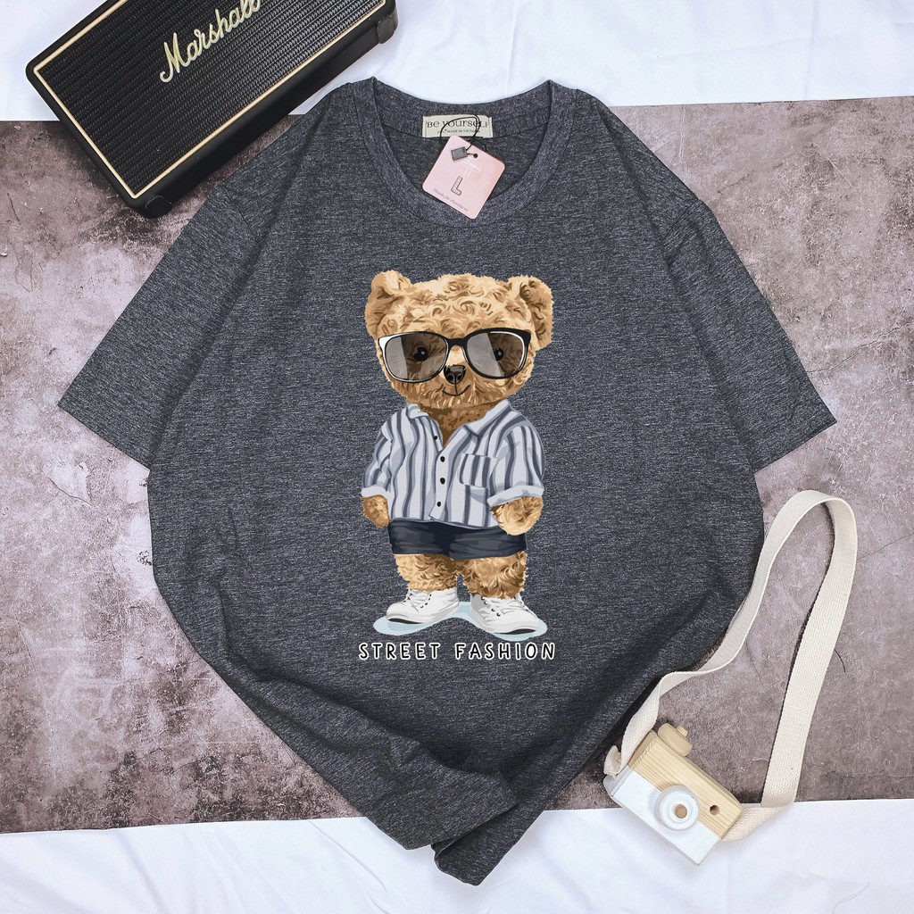 Áo thun unisex Be Yourself size M L XL - Gấu sơ mi