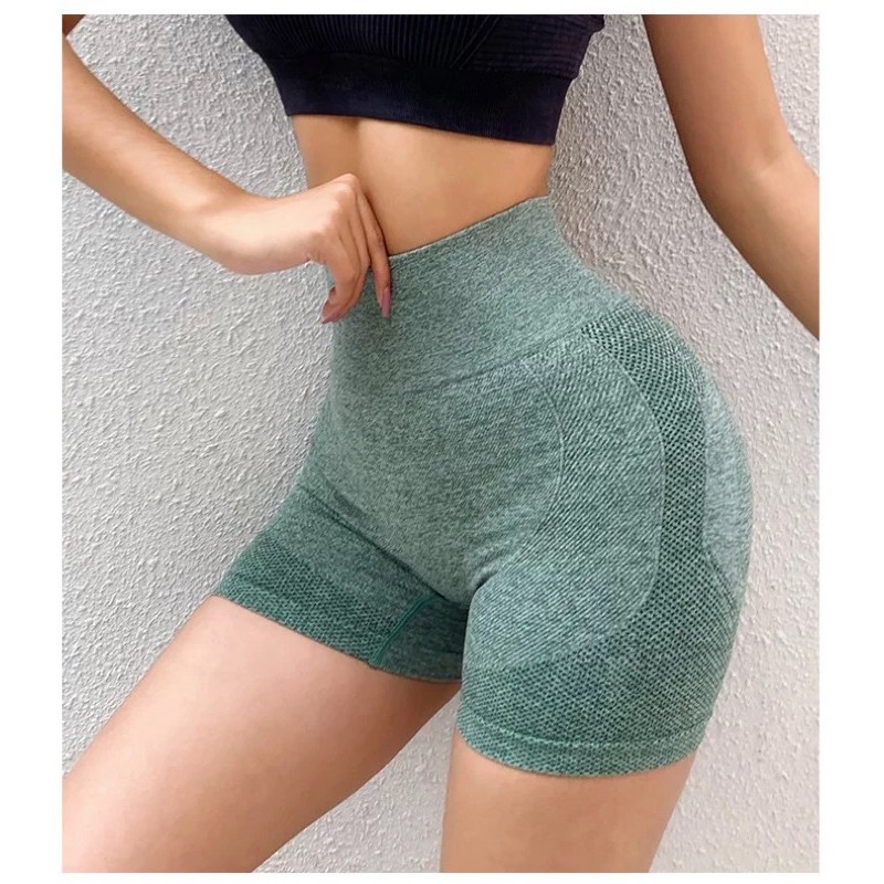 Quần Đùi Dệt Kim Nhún Mông Quả Đào 🍑 Naqi Cao Cấp, Quần Short Chun Mông Naqi FY-503