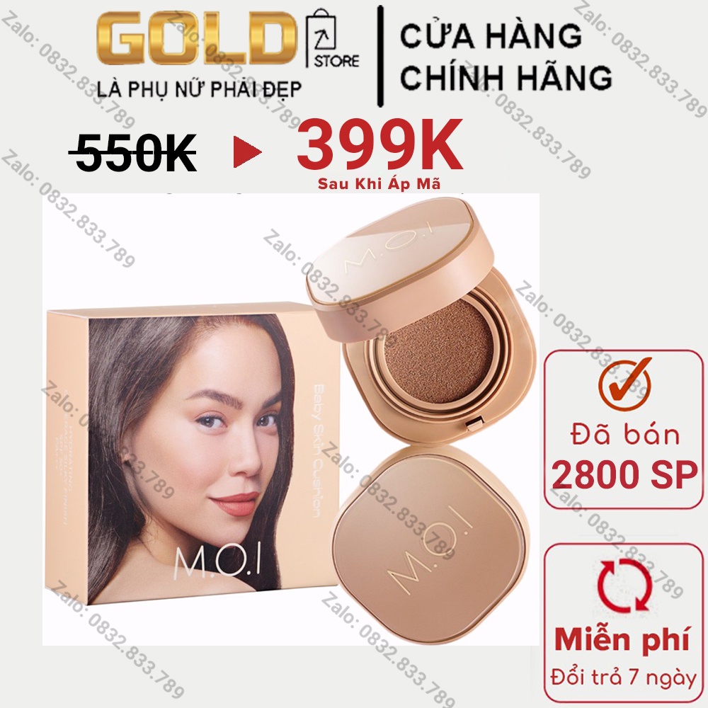 Phấn Nước Trang Điểm Cushion Hồ Ngọc Hà MOI Cosmetics 5M BABY - Kiềm Dầu Che Khuyết Điểm 【CAM KẾT HÀNG CHÍNH HÃNG®】