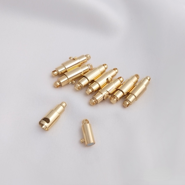 Khóa Từ Tính 14K Màu Vàng Đồng Tự Làm Vòng Tay/Dây Chuyền Chống Rơi