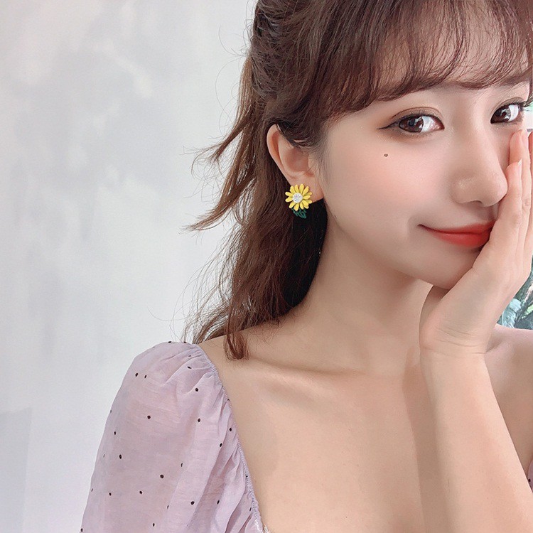 Bông tai mẫu mới hoa cúc cực xinh, HT277