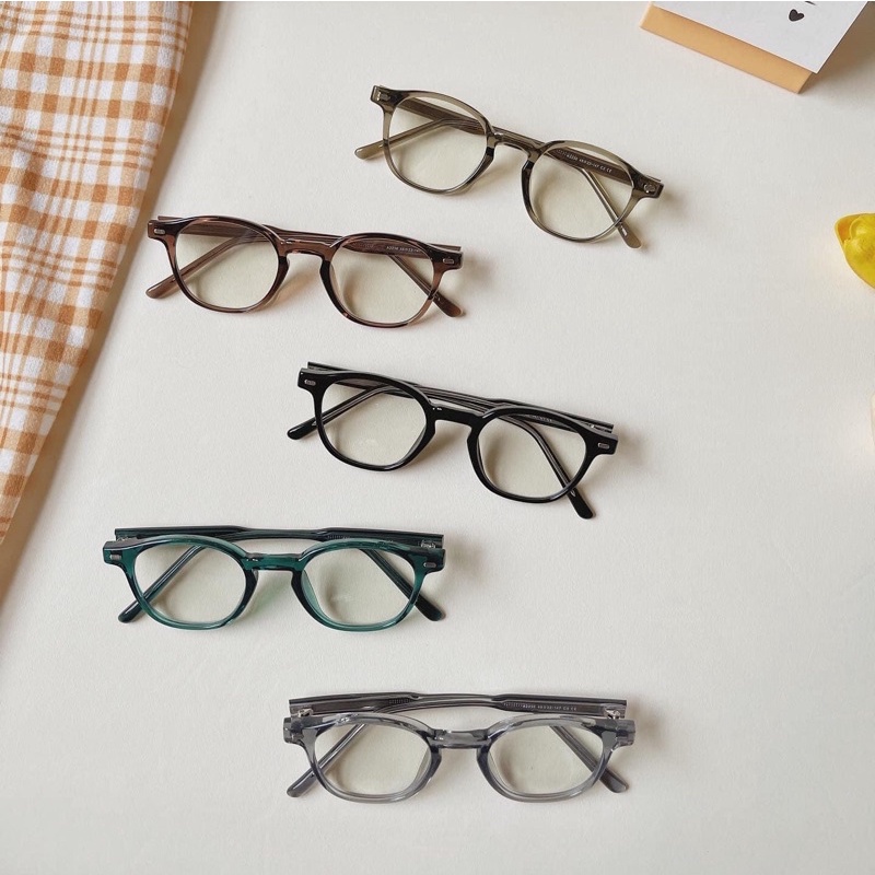 Gọng nhựa vuông bầu lõi sắt, sọc ngang 2 bên 22364