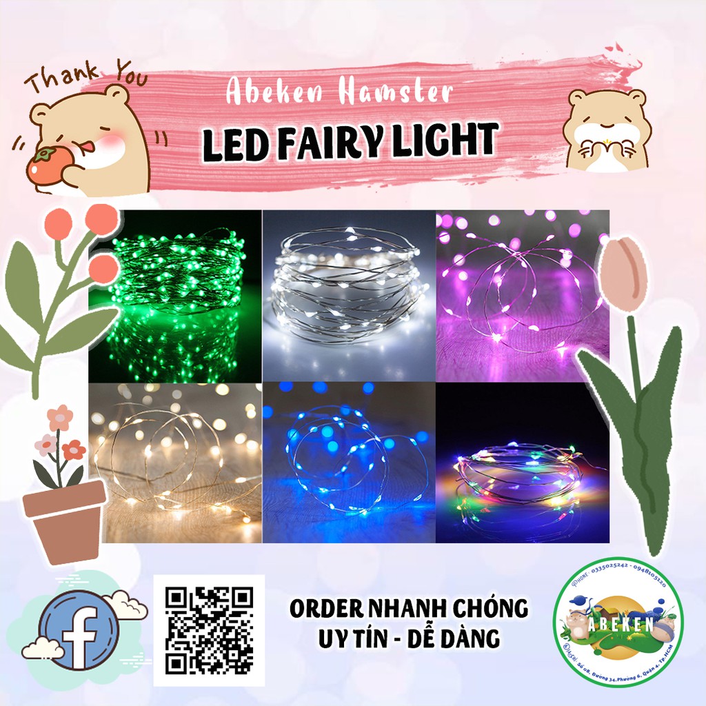 Đèn led dây đồng trang trí chuồng hamster