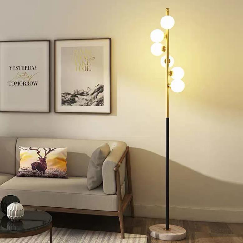 Đèn cây đứng trang trí góc sofa phòng ngủ phòng khách Moonlight, tặng kèm bóng led