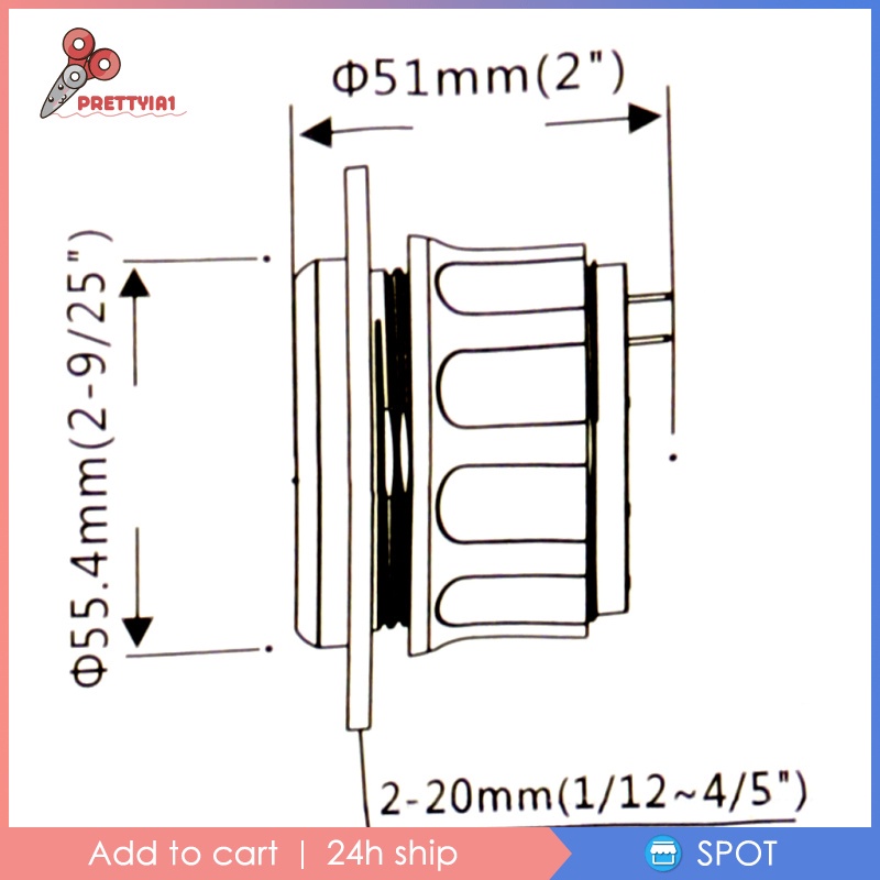 [Prettyia1] Đồng Hồ Đo Mức Độ Nhiên Liệu Xe Hơi Tàu Thuyền 2 "LED Chống Thấm Nước Màu Trắng