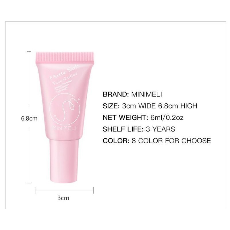 Kem nền dạng lỏng lâu trôi MINIMELI dung tích 6ml (mini size) - Hàng nội địa Trung | BigBuy360 - bigbuy360.vn