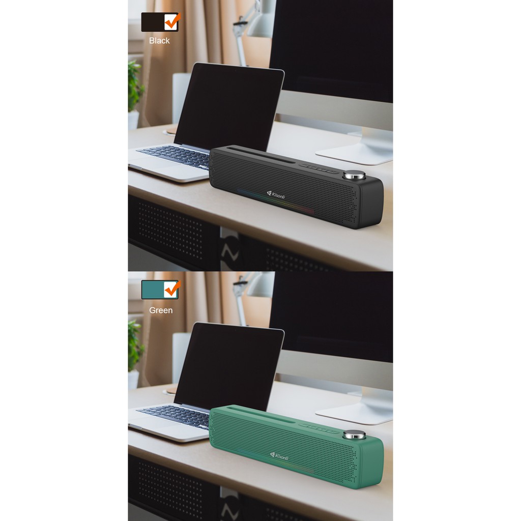 Loa bluetooth Kisonli LED-905 led RGB, có giá đỡ, hỗ trợ thẻ nhớ/USB/AUX/FM  - Hãng phân phối