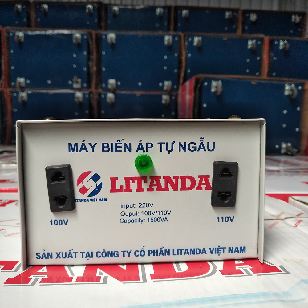 Bộ đổi nguồn 220V sang 110V 1500W - Biến áp tự ngẫu LITANDA 1500VA - Cục đổi nguồn 220V sang 100V 110V 1,5KVA