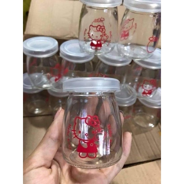 Hộp 12 hũ đựng sữa chua bằng thủy tinh có nắp,tiện lợi tự làm sữa chua tại nhà