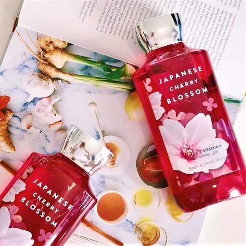 Sữa Tắm Bath & Body Works Japanese Cherry Blossom Shea+Vitamin E Shower Gel Chính Hãng Mỹ