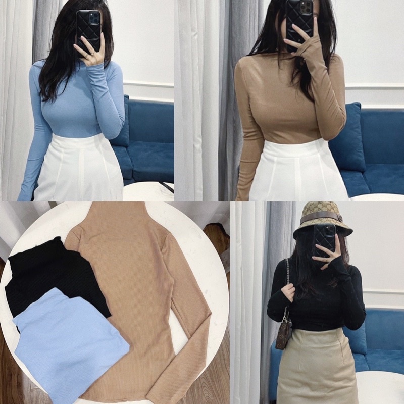 BÁN SỈ COMBO 3 ÁO PULL CỔ CAO HN CHO NỮ