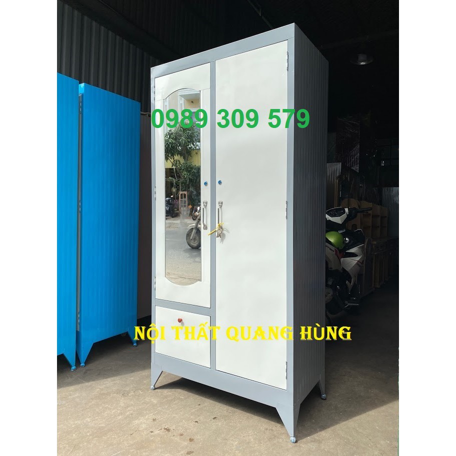 TỦ SẮT ÁO QUẦN 2 CÁNH 1M8 GIÁ RẺ HCM