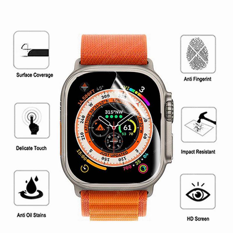 Miếng Dán Bảo Vệ Màn Hình HD Hydrogel Cho Đồng Hồ Apple Watch Series 8 7 41mm 45mm SE 40mm 44mm 2022