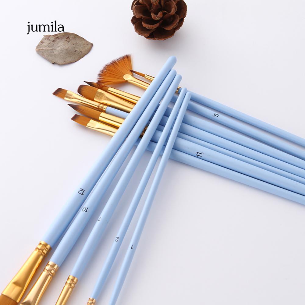 Bộ 12 cọ vẽ màu nước nghệ thuật