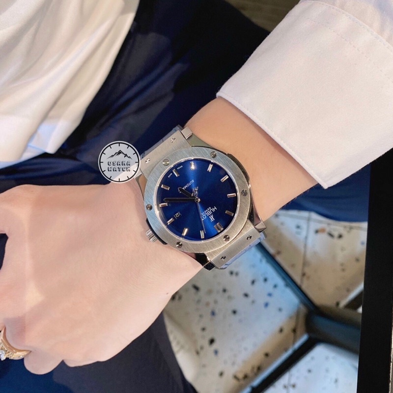 Đồng Hồ Nam Hublot Cơ Tự Động Size 42mm Class Màu Xanh Lịch Ngày Hàng Chuẩn Cao Cấp Fullbox | BigBuy360 - bigbuy360.vn